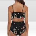 thumbnail image 4 of Pisexur Tankini Swimsuits for Women Tummy Control Two Piece Bathing Suits Ruffled Flounce Tankini Top with High Waisted Bottom Bikini Set, 4 of 6