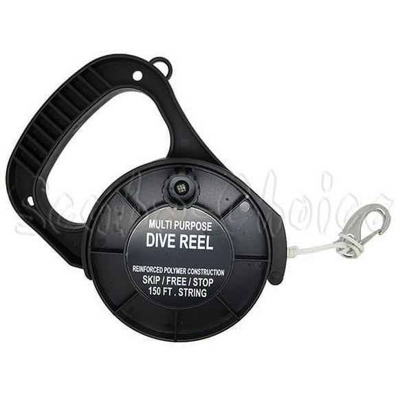 Scuba Choice Scuba Diving Multi Purpose Dive Reel 150' (Black)