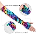 thumbnail image 3 of ALAZA Rainbow Leopard UV Sun Protection Arm Sleeves UPF 50+ Compression Cooling Sleeve 1 Pair, 3 of 7