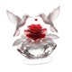 thumbnail image 5 of Decoración de mesa acrílica 2D 2D Valentín Día de regalos Mesa de aniversario de pájaros Rose Rose acrílico con base de soporte para sala de, 5 of 8