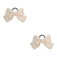 thumbnail image 3 of Bandeau Grand pour Cheveux, Pince à Ressort, Nœud Réglable, Multicolore, Sans Accroc, Porte-Queue, Épingles à Cheveux, Chouchous pour Filles, Beige, 2Ensemble, 3 of 6
