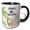 Black/White, variant on 3drose, Cute Party Dinosaurs Happy 1st Birthday, 15oz Mug