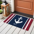 thumbnail image 4 of 2x3 Ft Entryway Area Rug, Navy Blue Red Stripe Kitchen Rug Runner Washable Floor Mat, Coastal Nautical Anchor Farmhouse Non Slip Indoor Door Mat Throw Carpet for Bathroom Living Room Bedroom, 4 of 8