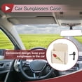 thumbnail image 2 of Unique Bargains Car Sunglasses Case Universal Sunglasses Holder Faux Leather,Rhinestones,Metal Beige 4.33"x3.54" 1 Pcs, 2 of 7