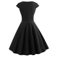 thumbnail image 4 of Honeeladyy - Vestidos formales con descuento para mujer, elegante vestido ajustado de cintura alta, vestido de cóctel vintage, vestido de noche plisado vintage, negro, 4 of 6