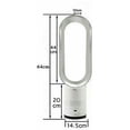 thumbnail image 2 of Ventilador silencioso sin aspas de 45 W y 16 pulgadas con control remoto, ventilador de pedestal silencioso para mesa de escritorio, 50-60 Hz, 220 V, dorado Kuyhfg Sin marca, 2 of 5