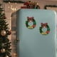 thumbnail image 5 of xihome Paquete de 2 imanes magnticos de corona navideña para refrigerador, decoraciones navideñas de plstico para superficies metlicas, 5 of 6