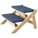 thumbnail image 3 of Escaleras de madera para mascotas, rampa para perros, pendiente ajustable, para todos los perros y gatos, escalera portátil plegable alfombrada para 2 pasos, 3 of 9