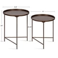 thumbnail image 4 of Kate and Laurel Ulani Modern Metal Round Nesting Side Table, Set of 2, Bronze, Glam End Tables, 4 of 7
