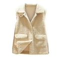 thumbnail image 2 of Fuzzy Fleece Vest for Women Casual Winter Warm Button down Sherpa Vest Jacket with Pockets, 2 of 4