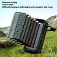 thumbnail image 3 of Power Bank, 20000mAh Fast Charging Compass 4 Cables Solar External Battery Bank  for Emergency Orange,Black, 3 of 7