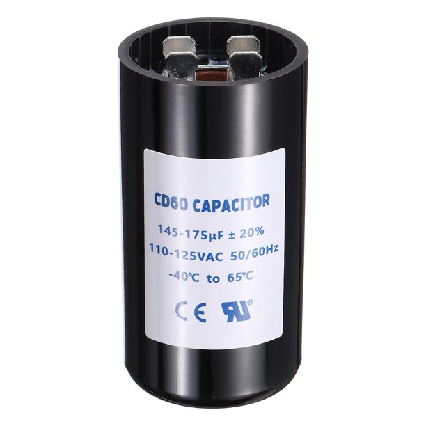 Condensador CD60 145-175 UF/Mfd 110-125 VAC 50/60 Hz para arranque de motor eléctrico