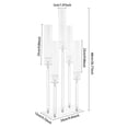thumbnail image 5 of ToppiJoy 6-Pack 5-Headed Acrylic Candle Holders Set, Tabletop Centerpiece with Rectangular Base for LED Flameless Candles, Wedding Party Home Decor (Clear), 5 of 11
