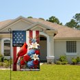 thumbnail image 2 of Welcome American Flag Cardinal And Flowers Garden Flag For Home Outdoor Garden Yard Decor 12x18 Inch, 2 of 5