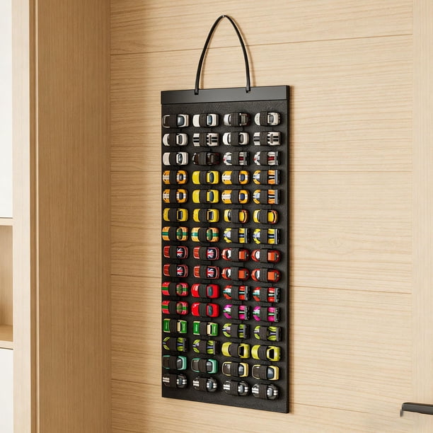 Organizador de almacenamiento de coches de juguete, soporte de pared, organizador de almacenamiento colgante, vitrina de fieltro para escaparate,