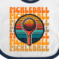 thumbnail image 4 of Inktastic Pickleball Retro Sunset Boys or Girls Baby Bib, 4 of 4