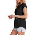 thumbnail image 3 of YATELLE Womens Tops Short Sleeve Shirts Blouses for Women Dressy Casual Cap Sleeve Tops with Curved Hem, 3 of 4