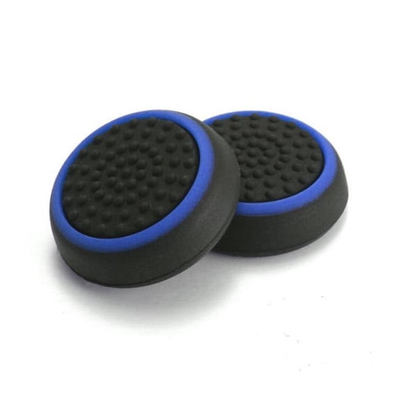 Capuchon de Prise en Silicone pour Joystick, Capuchons de Joysticks, Couvre-Poignées pour PS4 Xbox One PS3 Xbox 360 PS2 Manettes de Jeu - Noir avec Bleu