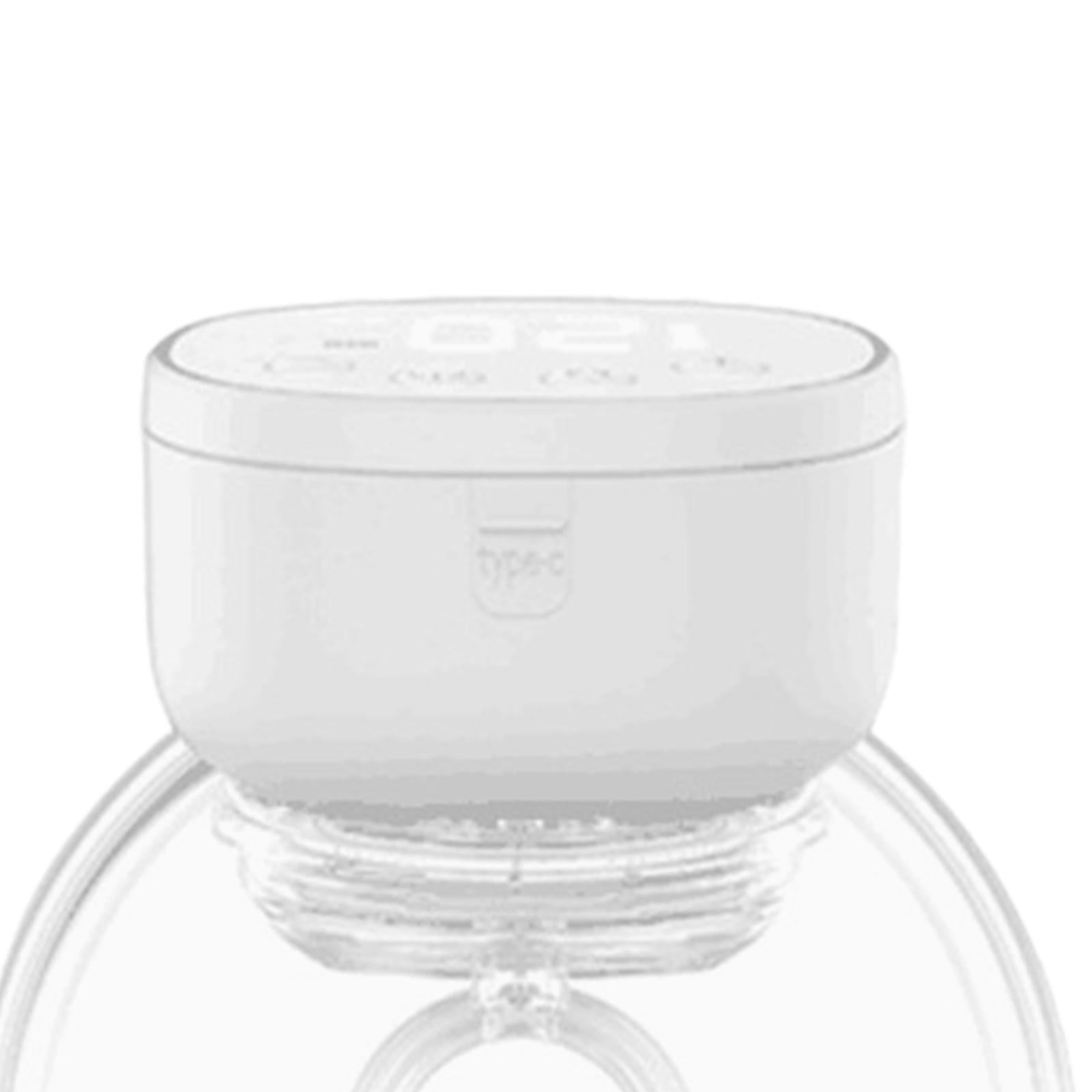 LeeQinersw Portable Milk Pump, Breastfeeding Pump, Strong Suction, Smart Display, Automatic White 2pcs
