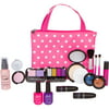 "PixieCrush Pretend Play Makeup Kit. Designer Girls ""Polka Dot"" DELUXE Bag Set"