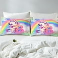 thumbnail image 4 of Erosebridal Monogrammed B Twin Sheet Sets, Kawaii Unicorn Bed Sheets Twin, Cartoon Rainbow Bedding Twin Size, Ultra Soft Bedroom Decoration, 3pcs, 4 of 7