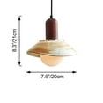 thumbnail image 5 of Kiven Plug in Pendant Light, Farmhouse Hanging Light Fixture with Ceramic Lampshade and Pulley, G9 Socket Dimmable Pendant Light for Bedroom Hallway Kitchen,Adjustable Height(TB3287), 5 of 7