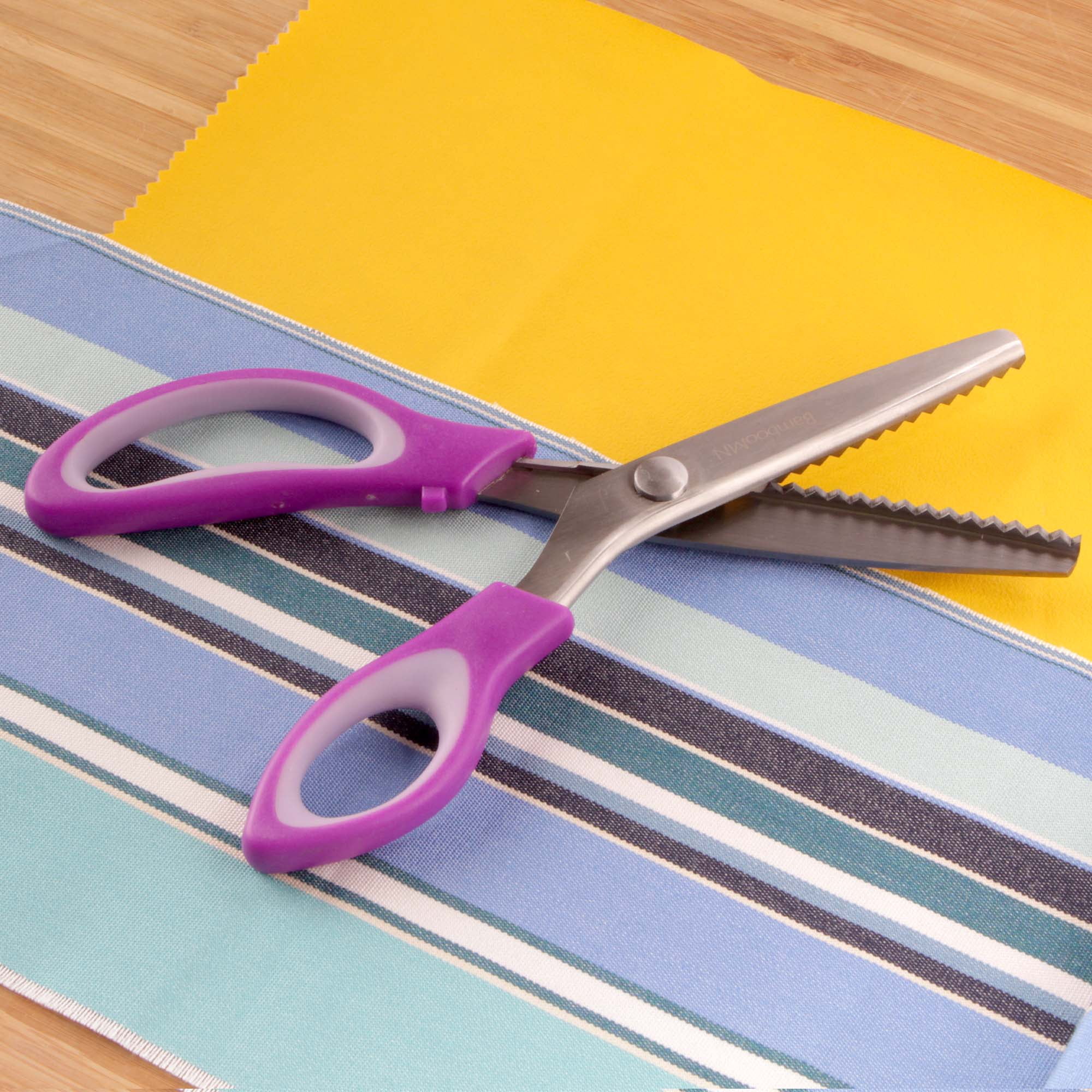 JubileeYarn Professional Grade Pinking Shears - 9.5" Serrated Stainless Steel - Purple - 3 Units