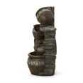 thumbnail image 4 of Noble House Bleckley Outdoor 4-Tier Jar Fountain, Brown and Gray, 4 of 12