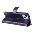 thumbnail image 6 of SaniMore for iPhone 14 Pro Case with Card Holder, Embossed Magnetic Wallet Soft TPU + PU Leather Cover with Practical Bracket + Detachable Hand Strap Shockproof Protective Shell, Purple, 6 of 7