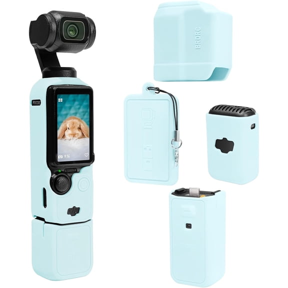 Protect Case for Pocket 3, Soft Silicone Protective Cover Compatible With DJI Osmo Pocket 3 Creator Combo, Lightweight Screen Protector Grip Accessories - Blue