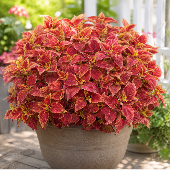 Set of 3 Alabama Sunset Coleus Live Plants 4-6 Inches Tall, Colorful Foliage for Garden, Patio and Container Growing