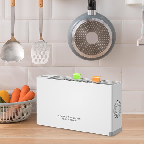 Contenedor de esterilización automático inteligente, contenedores de herramientas partidos, de desinfección, de cortar, esterilizado blanco Macarena Titular de estante de cocina