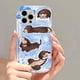 thumbnail image 3 of Funda para teléfono con diseño de gato y perro para iPhone 11, funda transparente a prueba de golpes para iPhone 16, 15, 14, 13, 12 Pro Max, XR, XS, X, 8, 7 Plus, SE, 3 of 5