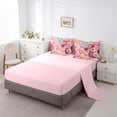 thumbnail image 3 of Donuts Bed in a Bag King Size Comforter Set 7 Pieces,Colorful Food Bedding Sets Dessert Design Sheet Set With Comforter,Pink Bed Set, 3 of 5