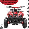 thumbnail image 3 of Cuatrimoto a Gasolina 49cc 2T Suspensión de Resorte Arranque Manual Freno de Disco Carga Máx 50 kg Hasta 40 km/h - Rojo Spider, 3 of 8