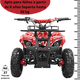 thumbnail image 3 of Cuatrimoto a Gasolina 49cc 2T Suspensión de Resorte Arranque Manual Freno de Disco Carga Máx 50 kg Hasta 40 km/h - Rojo Spider, 3 of 8