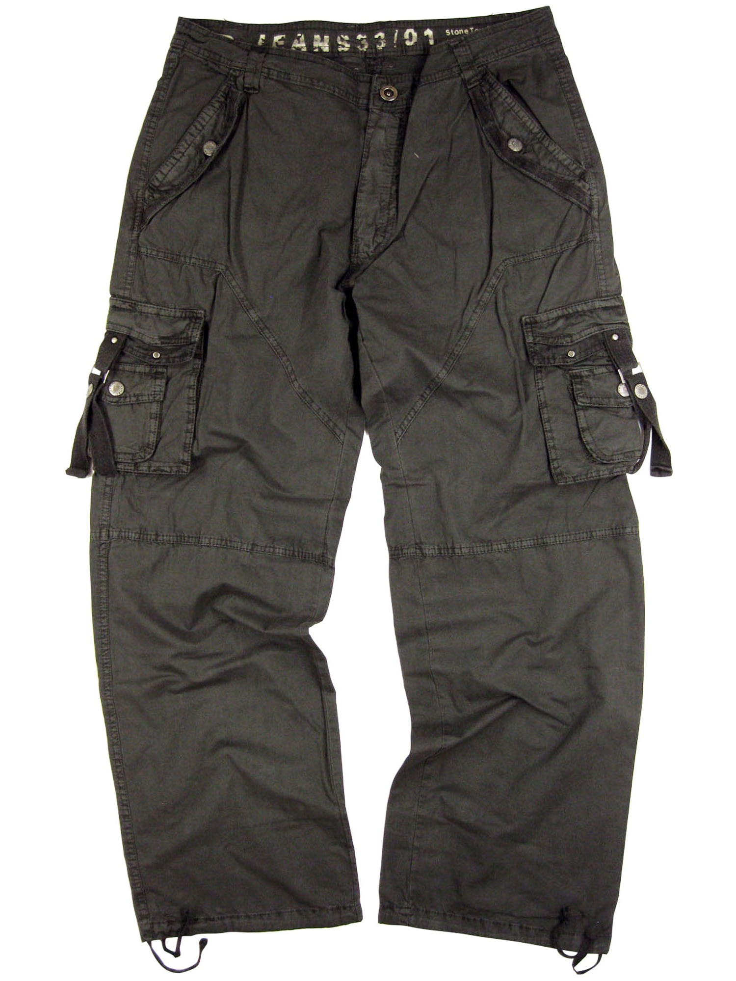StoneTouch Men's Military-Style Cargo Pants.Have Many Pockets A8-Dk. Grey-38L - Walmart.com