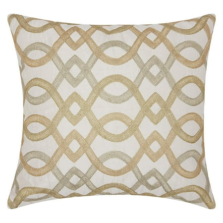 Nourison Luminecence Embroidery Geometric Lattice Decorative Throw