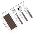 thumbnail image 2 of Rateoe Rainbow Houndstooth for Stainless Steel Kids Silverware Set - Child and Toddler Safe Flatware - Children's Knife, Fork And Spoon Set, 2 of 8