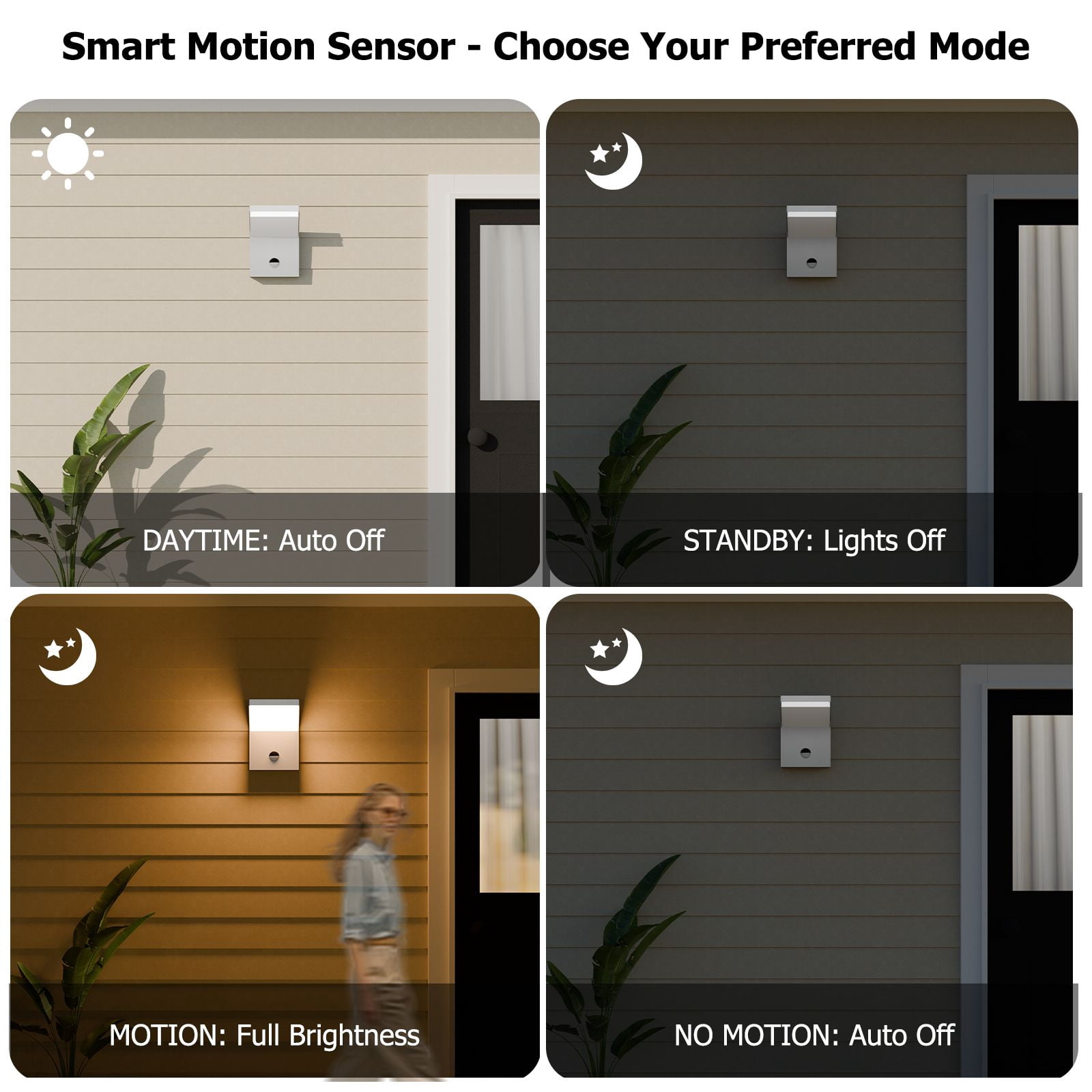 Wall Light Outdoor LED Wall Mount Lamp Wall Sconce with Motion Sensor