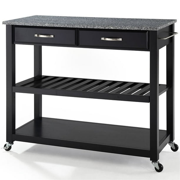Crosley Furniture Solid Granite Top Kitchen Cart with Optional Stool