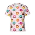 thumbnail image 4 of Vsdgher Donut Print Men's Dry Fit Mesh Athletic Shirts Moisture Wicking Tennis T-Shirt Tops, 4 of 9