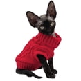 thumbnail image 2 of YokoKat Red Turtleneck Kitten Cat Sweater Size XS, 2 of 6