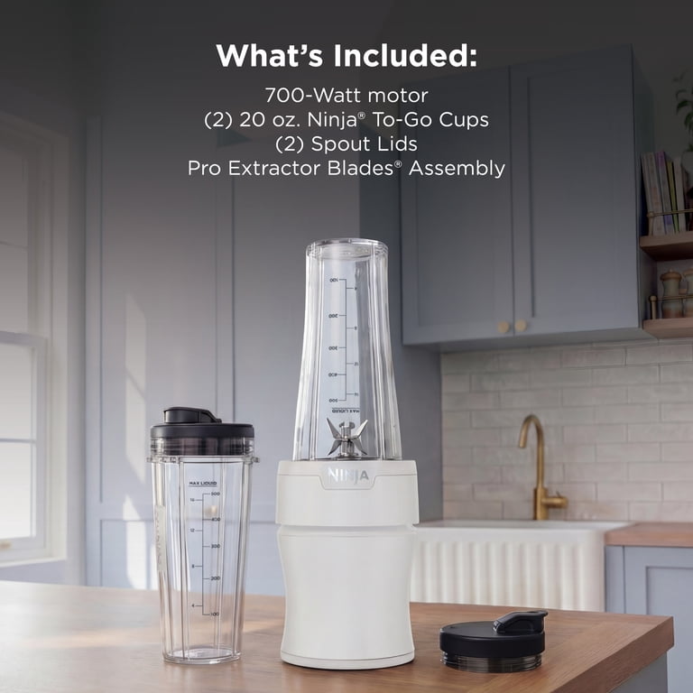 Ninja Nutri-Blender 20-Oz Personal Blender, (2) 20-Oz Dishwasher