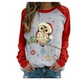 thumbnail image 2 of Pntutb Mujeres Casual Navidad Impresión Raglan Manga Larga Camisas Blusa tops Pntutb Pntutb-4990, 2 of 4