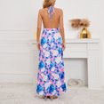 thumbnail image 3 of DAETIROS Women Summer Dress Printed V-neck Thin Dress Pink Size XL, 3 of 7