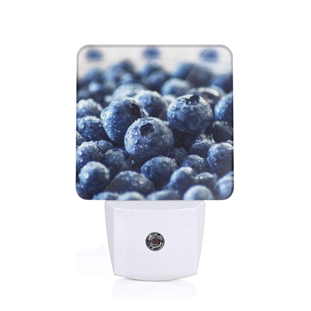 Balery Blueberry Luz Nocturna LED con Sensor Automático, Enchufe con Sensor Crepuscular, Luz Suave de 0.5W para Dormitorio, Pasillo, Baño-EU