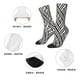 thumbnail image 5 of Balery Black White Stripes Calcetas Largas con Estampado para Hombre y Mujer – Suaves y Transpirables, Talla Única (US 5-11), 5 of 6
