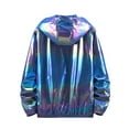 thumbnail image 5 of Mens Fashion Shirts,Sleeves for Men,Fashion Colorful Reflective Sunscreen Zipper Pocket Long Sleeve Hooded Blouse,Long Sleeve Shirts for Men, 5 of 5