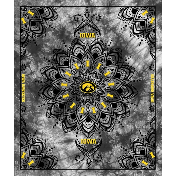 Officially Licensed Minky Fleece Iowa Hawkeyes Wall Tapestry and Throw Blanket-48" x 56"